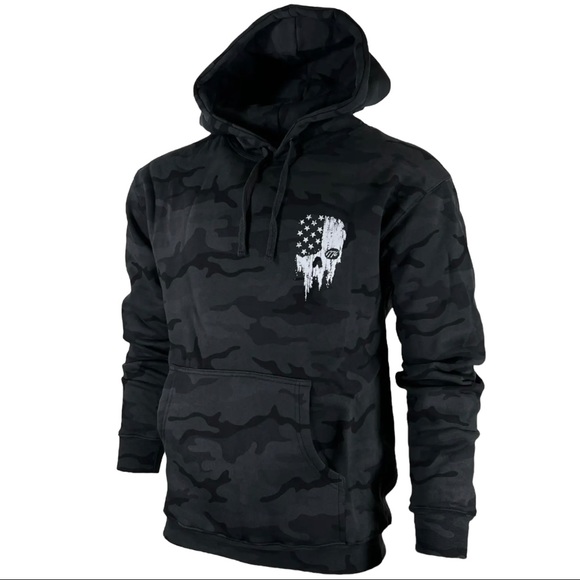 Howitzer Style Men's Hoodie DEFEND FREEDOM CAMO Heavyweight Military Grunt - Picture 4 of 14